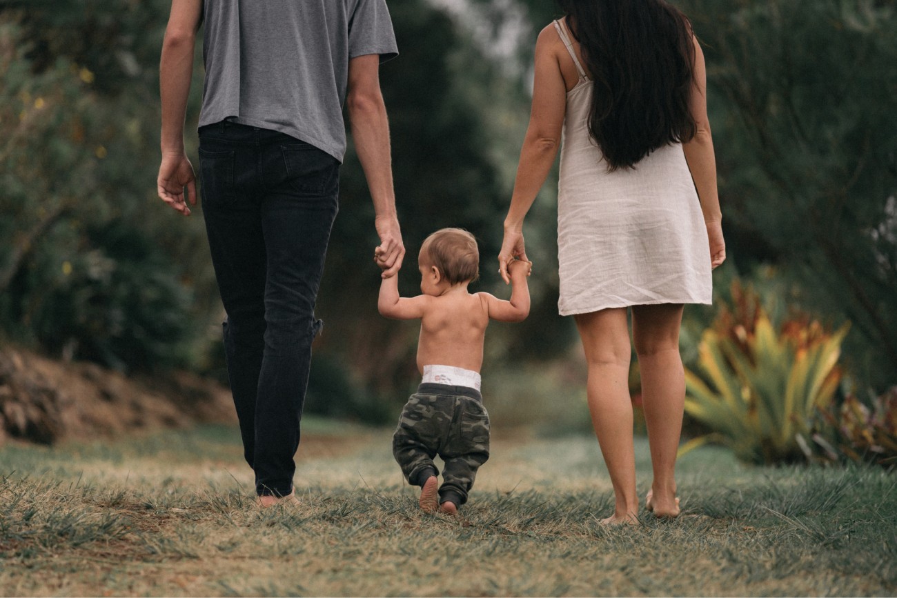 Family walking together