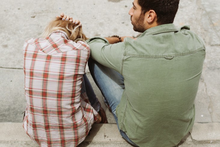 Unhappy couple