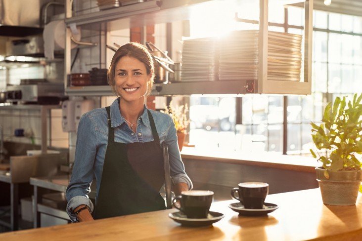 Barista and coffees