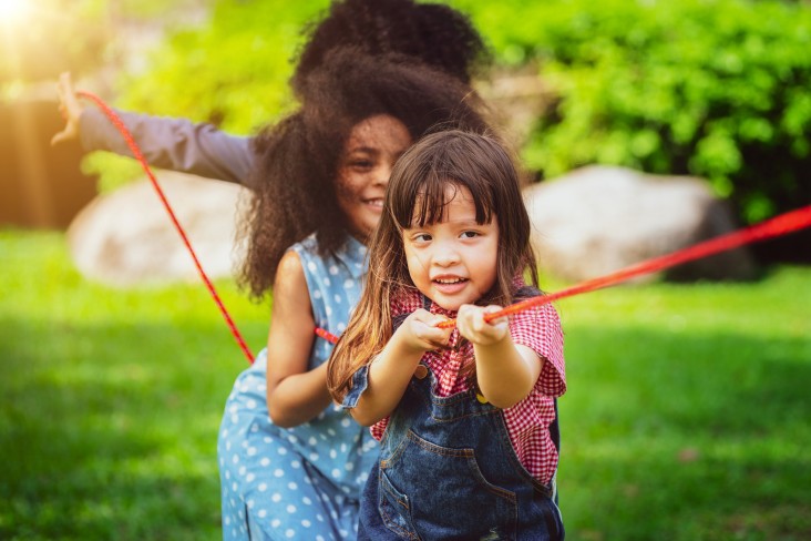 Children playing outdoors