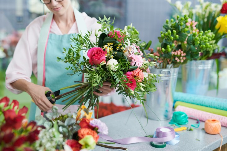 Florist at work