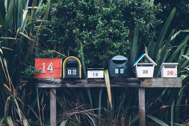 Line of letterboxes