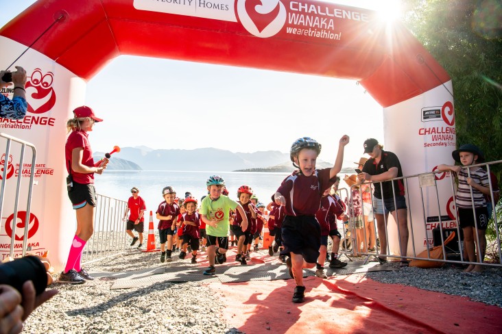 Children competing in Challenge Wanaka